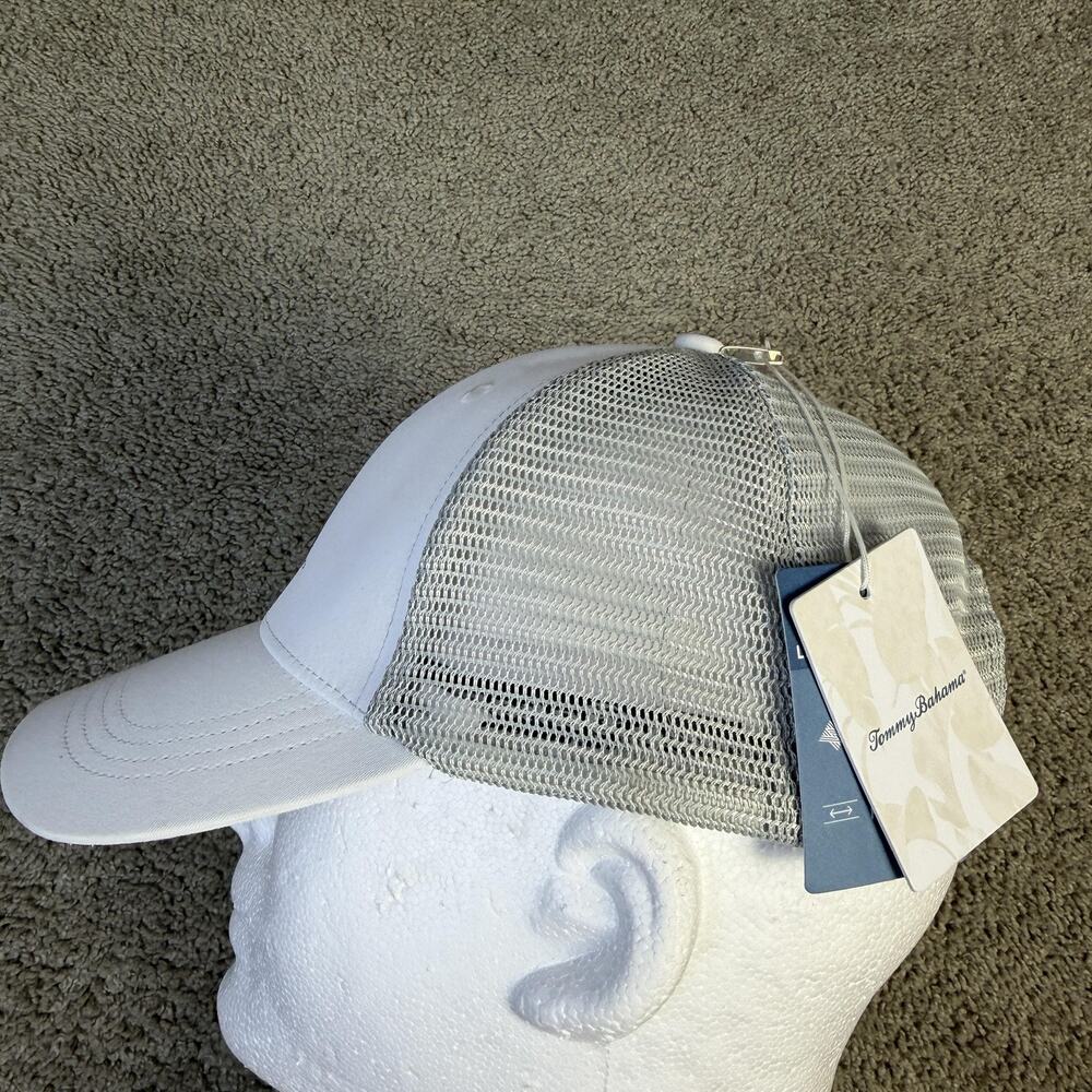 Tommy Bahama Hat Cap Snap Back Mens One Size White Trucker Mesh Marlin - Picture 3 of 10